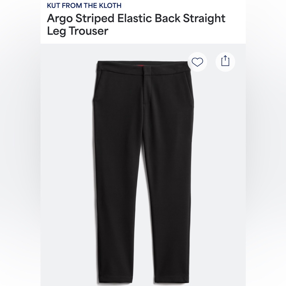 Kut from the Kloth Woman’s Black Dress Pants
